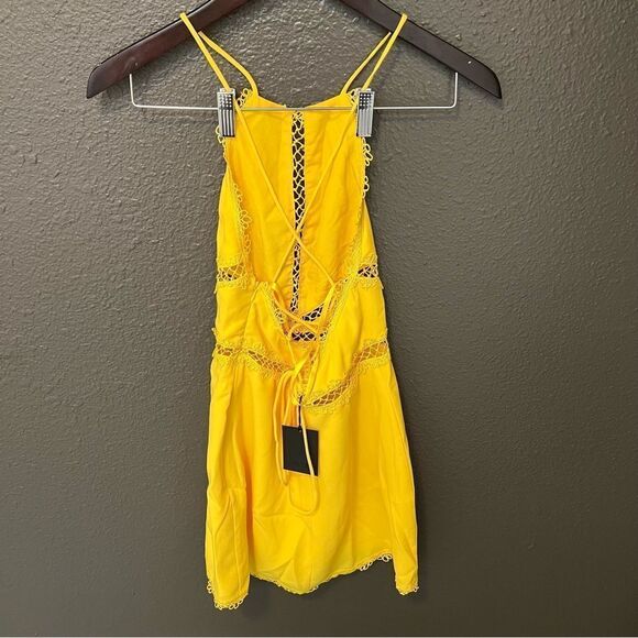 NWT Revolve x NBD Chels Dress in Vibrant Yellow | Size XXS - Picture 5 of 9